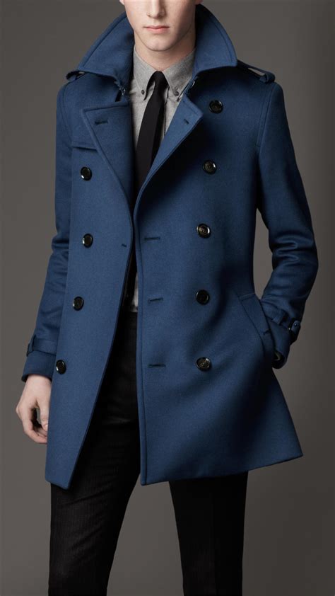 royal blue trench coat mens